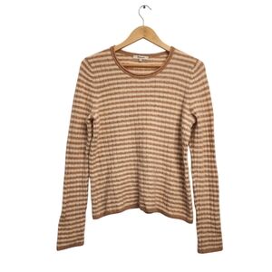 Madewell Colette Leamore Stripe Pullover Super Soft Sweater Ribbed sz Medium